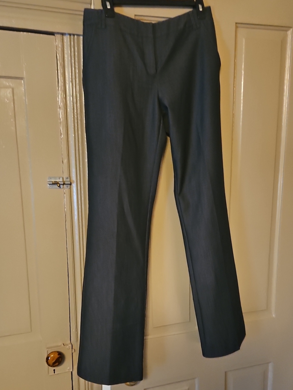 New York & Company Women's Straight Leg Trousers - Dark Gray 6 Tall